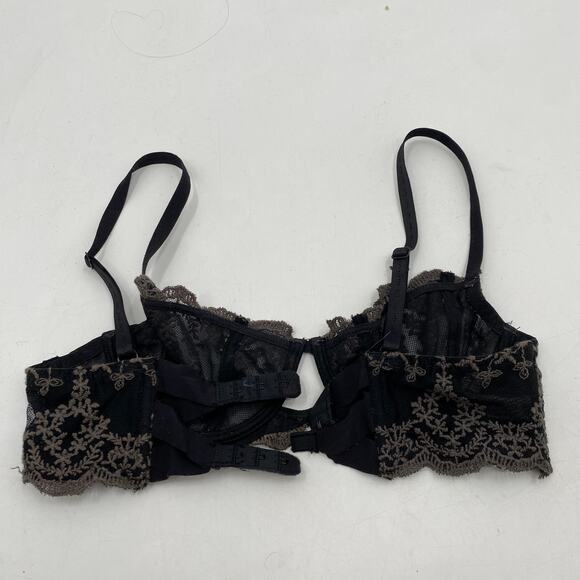 Free People black & gray lace unlined underwire bra - Picture 3 of 4